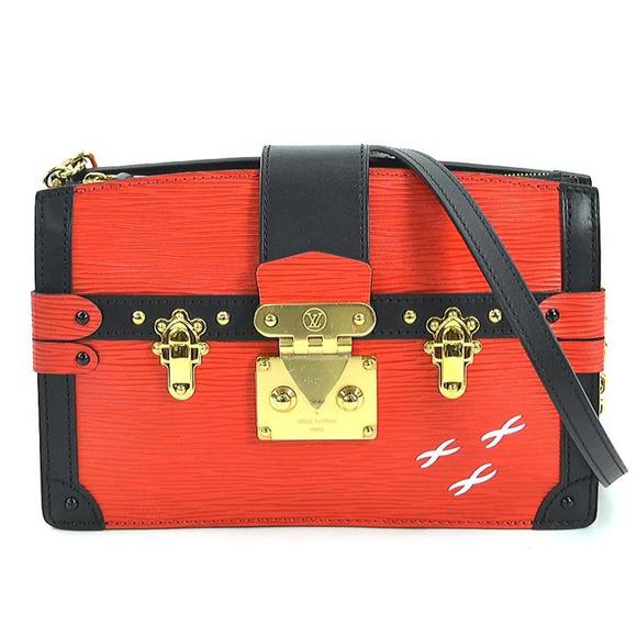Louis Vuitton Trunk Red Leather shoulder - Picture 1 of 5